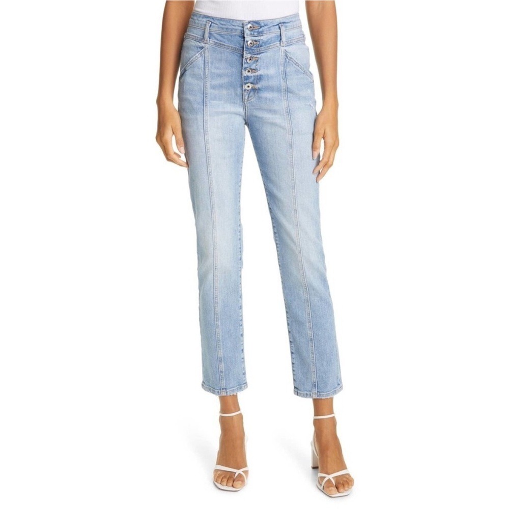 Jonathan Simkhai Laguna Light Blue Marley Ankle Slim Straight Jean Size 27